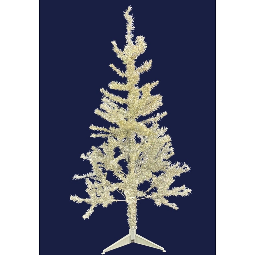 Best Value Jo-Ann‎ Stores 4' Silver Tinsel Christmas Tree Iridescent 2005 Retro